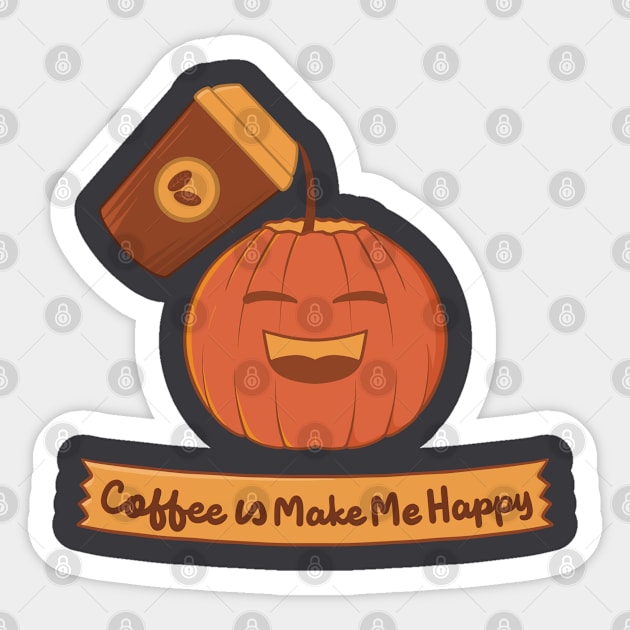 coffee is make me happy Sticker by Karyavna